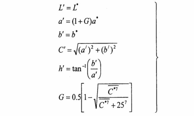 CIEDE2000色差公式中各參數的意義29