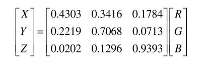 RGB顏色空間先轉(zhuǎn)到XYZ空間06
